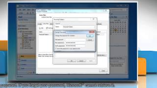 How to set a Password for Outlook 2007 Data File (.pst)