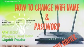 how to change wifi name and password tplink ac1200 unifi router