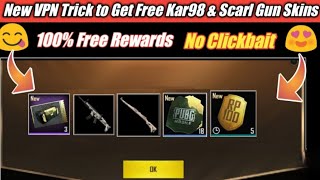 BEST VPN EVER IN PUBG MOBILE || KAR98 GUN SKIN FREE || FREE SET DRESS || FREE PUBG PRIMIUM COUPON