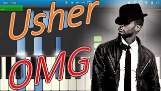 Usher - OMG [Piano Tutorial] Synthesia