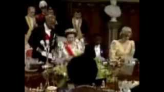 Princess Diana adjusts her tiara 16 April 1985
