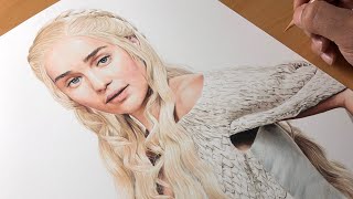 Drawing  Daenerys Targaryen (Game of Thrones) Emilia Clarke - Time-lapse | Artology