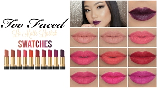 Too Faced La Matte Lipstick Swatches