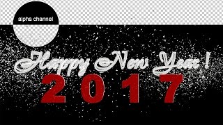 Footage  Happy New Year 2017 text explosion