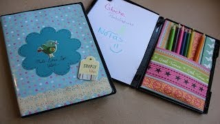 Estuche portalápices y notas reutilizando una caja de DVD