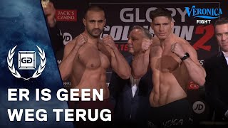 WEGING + STAREDOWN: Rico Verhoeven vs. Badr Hari
