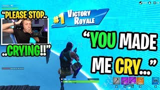 This kid spectated me and started CRYING in my game because of THIS... (emotional)
