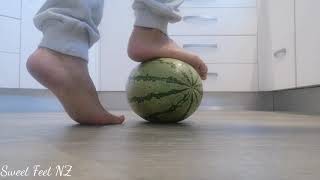 Could she Crush the Watermelon with her Barefeet?  #sweetfeetnz