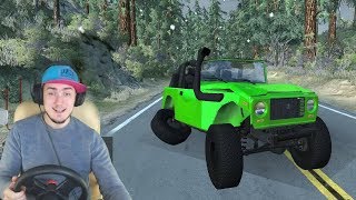 ГОНКИ ПО ЛЕСУ BeamNG Drive + РУЛЬ