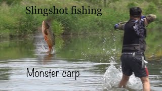 РЫБАЛКА НА САЗАНА .РЫБАЛКА С РОГАТКОЙ ОНЛАЙН.MONSTER.SLINGSHOT FISHING ONLINE
