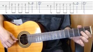 Mamy Blue - Pop Tops - Easy Guitar melody tutorial + TAB Guitar lesson