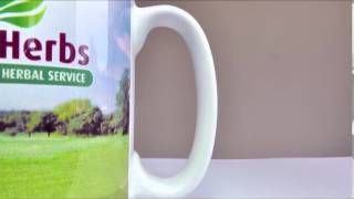Promotional White Earthware Durham Mug
