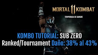 Mortal Kombat 11: Sub Zero Tutorial (Ranked/Tournament) | Combos