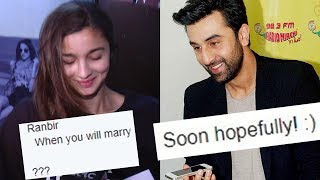 Ranbir Kapoor ANNOUNCES His Marriage, Is Alia Bhatt Listening ?