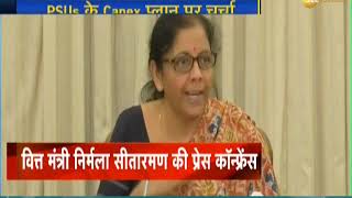 Finance Minister Nirmala Sitharaman addresses press conference