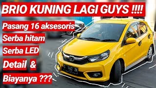 BRIO KUNING LAGI PASANG AKSESORIS ALA RS LAGI | FERRARI VARIASI SURABAYA