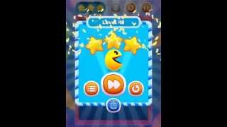 PAC-MAN Bounce - Puzzle Adventure Level 48 Walkthrough Solution for 3 stars