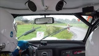 NEAR CRASH / AWESOME SAVE | ONBOARD Subaru S6 WRC Hellendoornrally 2017 Kirtley