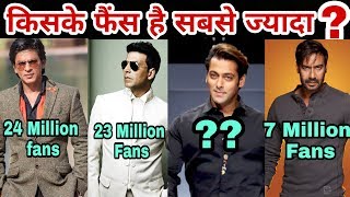 Who is Bollywood's most popular hero | Top 10 Popular Actor in Bollywood | Salman Khan | Akshay