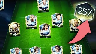 257 OVR!! THE HIGHEST POSSIBLE PRIME ICON TEAM IN FIFA MOBILE 18