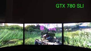 Crysis 3 Nvidia Surround GTX 680 4gb SLI vs GTX 780 SLI