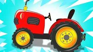 Kids Play Time Português | Rimas para crianças | Trator carro Garagem | Tractor Car Garage For Kids