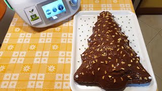 Torta alberello al cacao con glassa al cioccolato per bimby TM6 TM5 TM31