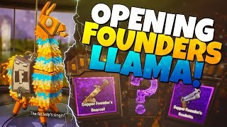 OPENING FOUNDERS Llama! & MYTHIC! | Fortnite Save The World