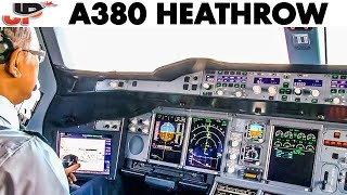 Piloting AIRBUS A380 into London Heathrow