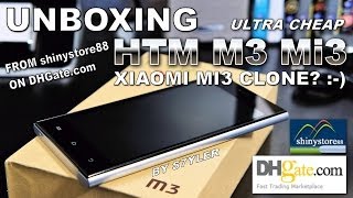HTM M3 Mi3 Silver [UNBOXING] 1.3 Ghz MTK6572 5inch 3G/DUAL SIM - Xiaomi Mi3 clone?