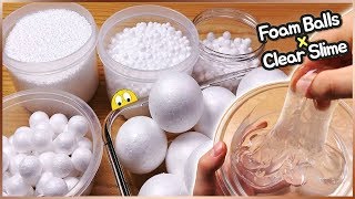 Foam balls x Clear slime 내가 가장 좋아하는 슬라임 폼볼 크기는?