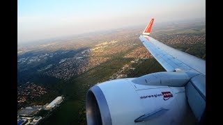 Взлет из Будапешта Boeing 737-800 Norwegian