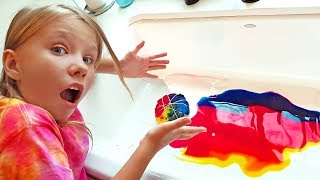 Мы уже ВЗРОСЛЫЕ ! Вызов ! Дети сами сделали ТАЙ ДАЙ футболки ! DIY TIE DYE Challenge