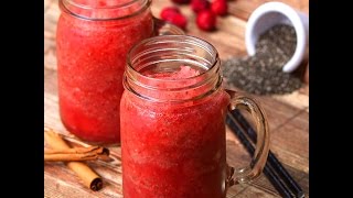 Cranberry Pomegranate Detox Smoothie | Breakfast