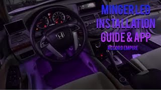 Minger Car Interior Light Strip Installation Guide and App Control