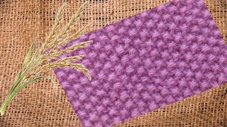 Узор спицами Рис. Knitting pattern rice.