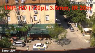 Demo of HD security camera  vs 800TVL, 960H - day mode