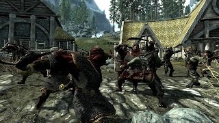 Skyrim Battles - 1/9 - The/All Skyrim Races Tournament - 10 Orcs vs 10 Redguards