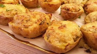 Фаршированный запеченный картофель в духовке
