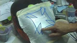 How To Airbrush - Airbrushing Graphics On Harley Tank