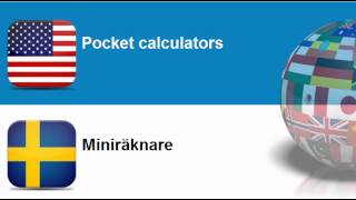 Learn Swedish vocabulary #Topic = Calculating machines