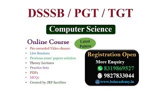 DSSSB TGT PGT Computer Science Notification 2020 || Complete Information