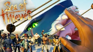 Sea of Thieves - 2 GALLEONS DEFEAT THE MEGALODON! How To Find Megalodon Hungering Deep - Gameplay