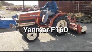 Японский мини трактор Yanmar F16D видео и фото обзор, Котамото.