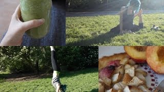 VLOG outdoor yoga,studying and vegan baking.
