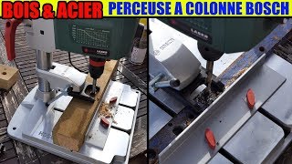 perceuse a colonne bosch pbd 40 test acier bois bench pillar drill tischbohrmaschine
