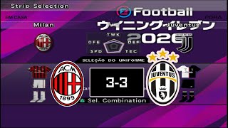 (Ps2) AC MILAN 3 - 3 JUVENTUS / Winning Eleven 2020