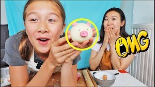 KIDS TRY MAKING MY "PIGGY BUNS" RECIPE!! ??