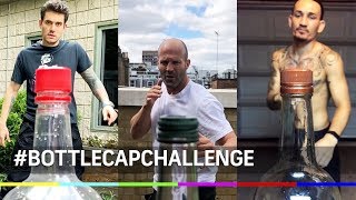 Удар-пробковорот. Как звёзды бутылки ногами открывают - #bottlecapchallenge