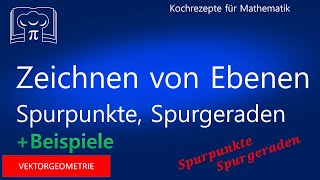 Skizzieren von Ebenen im Koordinatensystem - Spurpunkte - Spurgearde - Zeichnen, Lage, Darstellung